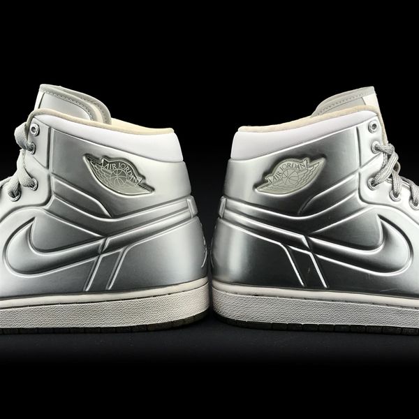 Nike Air Jordan 1 Retro Anodized Silver Chrome SAMPLE New Size 9 ...