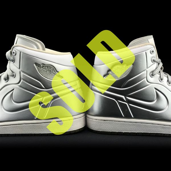 Nike Air Jordan 1 Retro Anodized Silver Chrome SAMPLE New Size 9