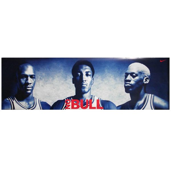 Nike Air Jordan NO BULL 1996 Poster featuring Rodman Pippen NEW