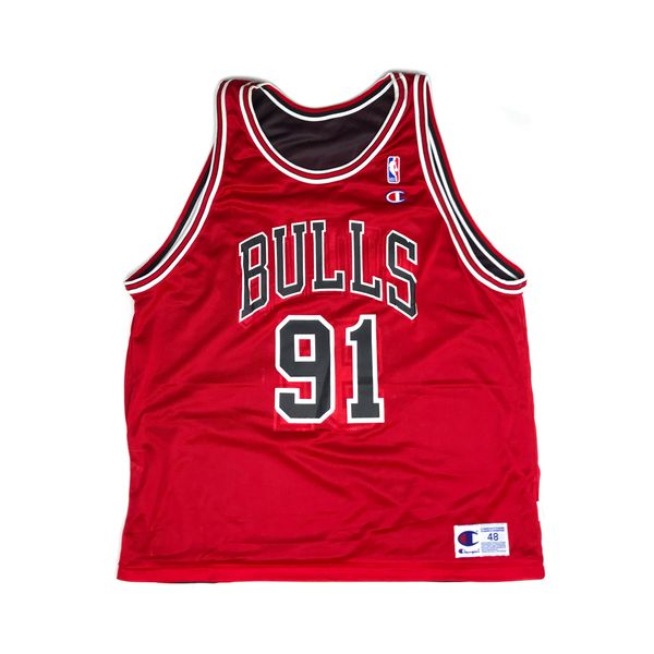 Chicago Bulls Dennis Rodman Champion Reversible Jersey Size 48 XL