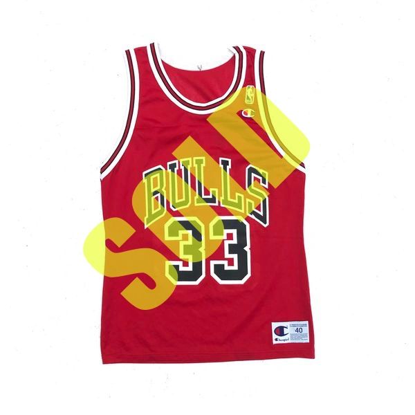 Vintage Champion Brand Chicago Bulls Scottie Pippen Jersey Size