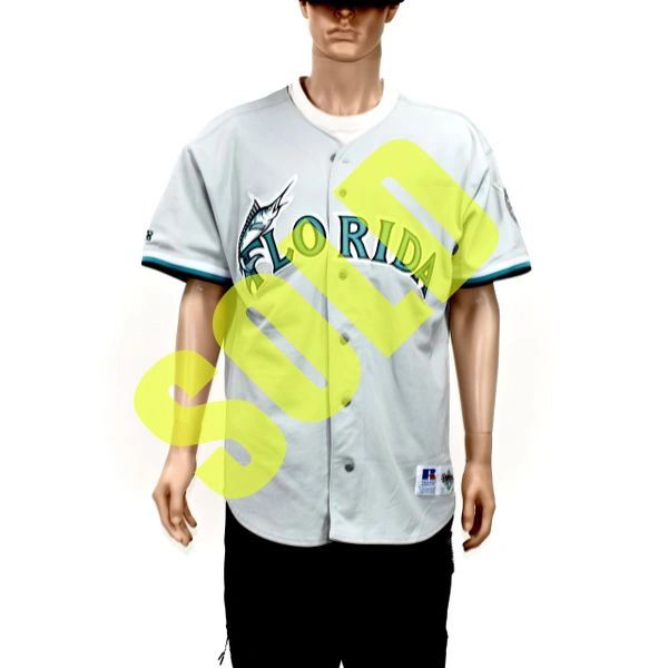 Late 90s Florida Marlins Authentic Russell Baseball Jersey