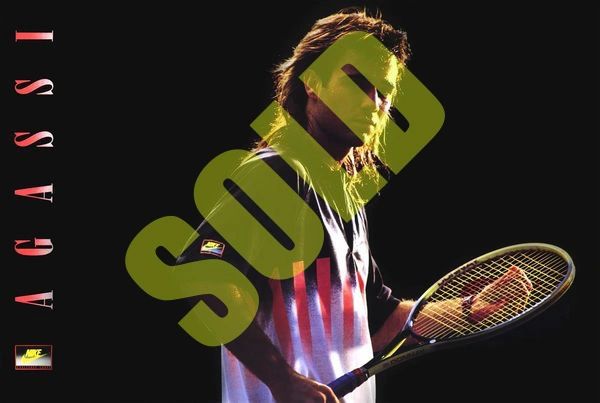 Nike Andre Agassi Challenge Court Early 90s Poster NEW