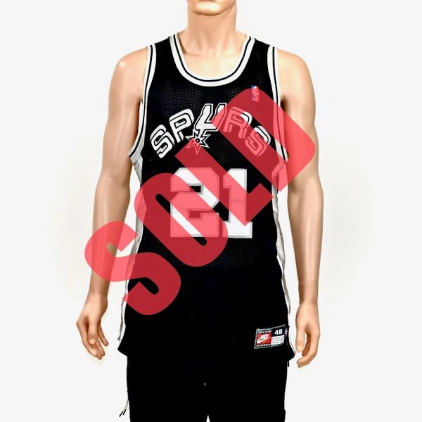 SAN ANTONIO SPURS BASKETBALL SHIRT JERSEY CHAMPION sz 48 TIM DUNCAN