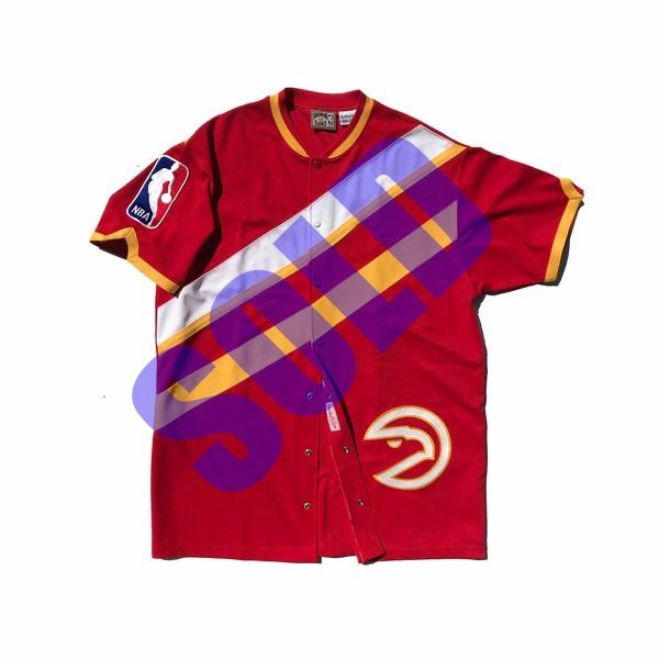 Vintage Atlanta Hawks NIKE NBA Basketball Warm up Jersey 