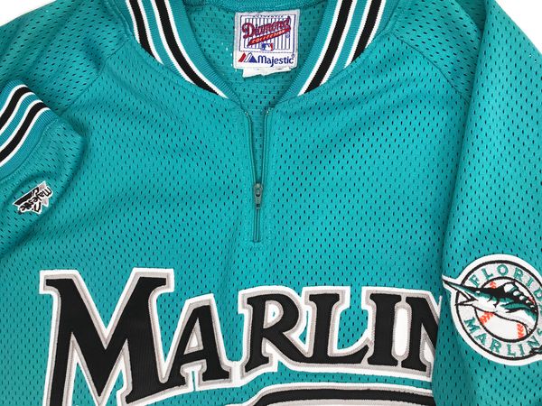 Men's Vintage MAJESTIC FLORIDA MARLINS Baseball Jersey Size XXL