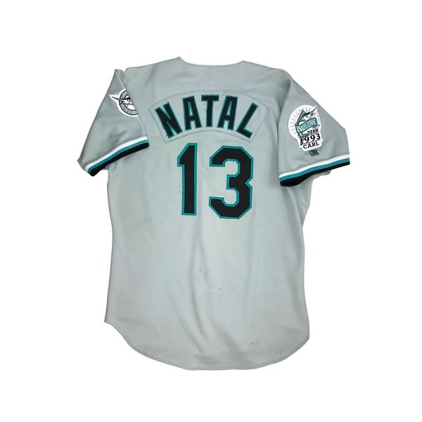 1993-02 Florida Marlins Key #34 Game Issued Grey Jersey 48 DP14171