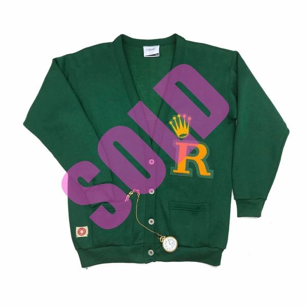 1 1 Rolex Custom Letterman Heavyweight 90 s Cardigan Sweater