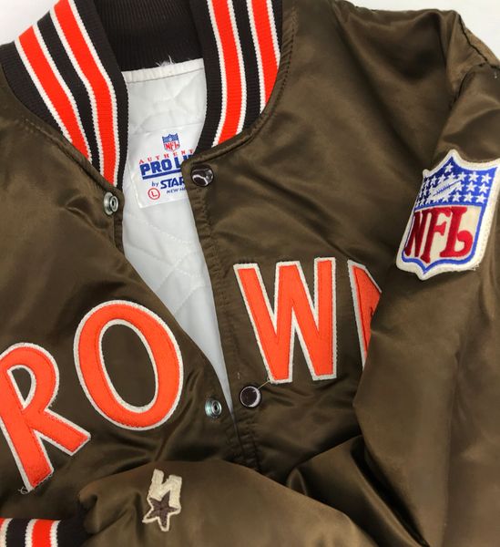 Maker of Jacket NFL Cleveland Browns Vintage 90s Pro Player Leather