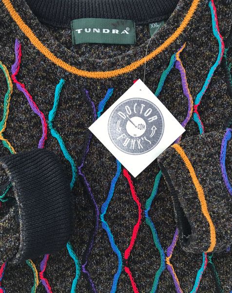 Tundra Heavyweight Multicolor 90's 3D Knit Sweater XXL | Doctor Funk's