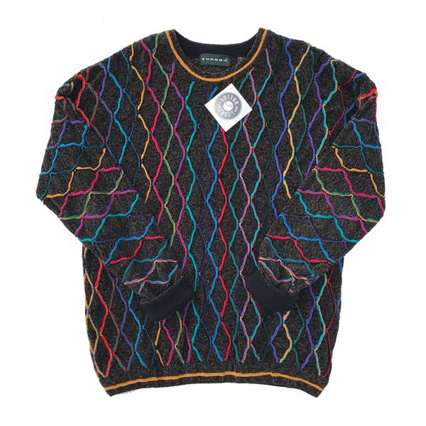 Tundra Heavyweight Multicolor 90's 3D Knit Sweater XXL | Doctor Funk's