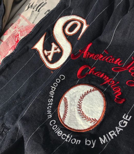 90s Mirage St. Louis Cardinals Pinstriped Throwback Jacket