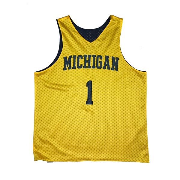 Jamal Crawford Signed Autographed Game used Practice Jersey Michigan