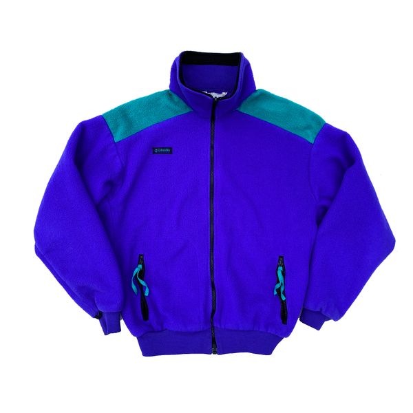 Columbia Sportswear 90's Heavy Fleece Full Zip Jacket: Aqua / Grape ...