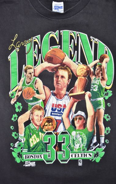 Boston Celtics Larry Bird 1992 Salem Double Sided T-Shirt