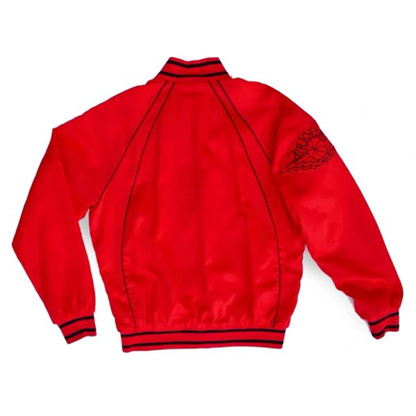 Bomber jacket with sale red tag on sleeve