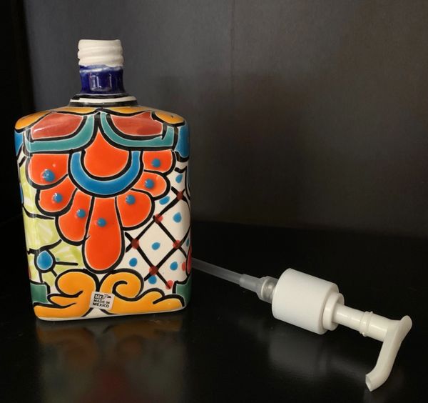 Authentic Hand-Painted Talavera Liquid Soap Dispenser