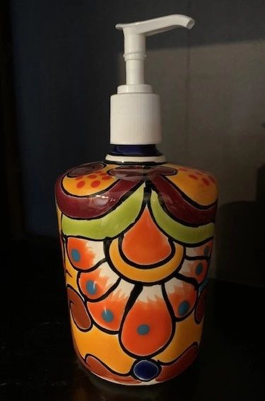 Authentic Hand-Painted Talavera Liquid Soap Dispenser