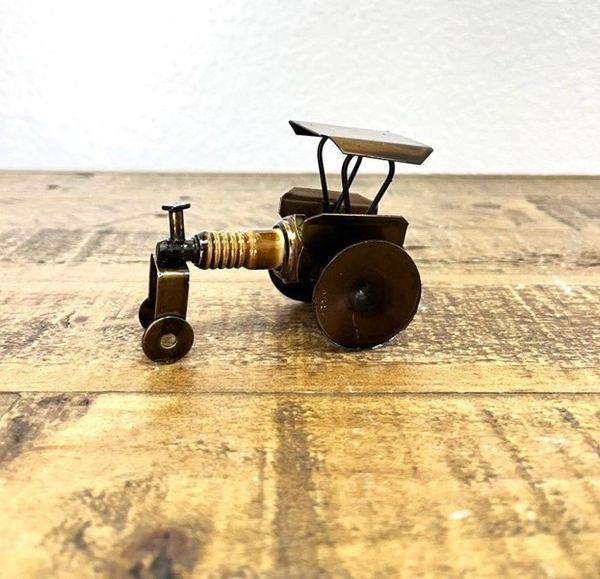 Recycled Metal Sparkplug Art Tractor 26057