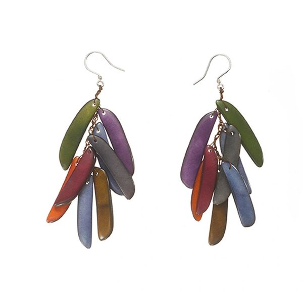 Natural Eco-Friendly Tagua Nut Earrings in Multi-Color 26477 | Gallery ...