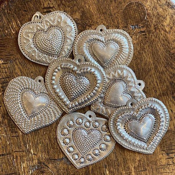 Heart Ornaments - Handcrafted in Haiti from steel oil drums - 2.5 wide –  Make & Made Fiber Crafts