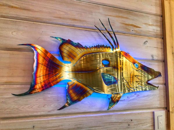 Hogfish Metal Art, Metal Wall Decor – Mind Bending Metal Art