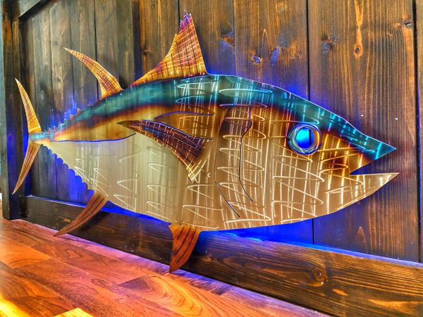 Tuna Fish Wall Metal Art Sign Tuna Fishing Wall Decor Metal Fish