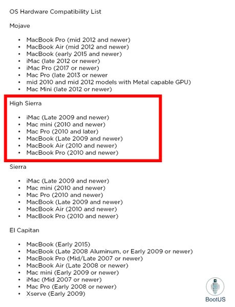 El Capitan Or High Sierra For Mac Mini 2010