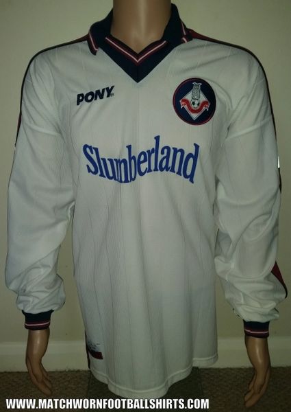 1998/99 OLDHAM ATHLETIC MATCH WORN AWAY SHIRT SALT #14