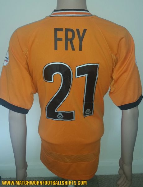 2002/03 PETERBOROUGH UNITED MATCH WORN AWAY SHIRT FRY #21