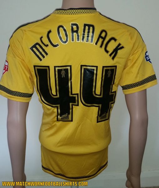 2015/16 FULHAM MATCH WORN AWAY SHIRT MCCORMACK #44