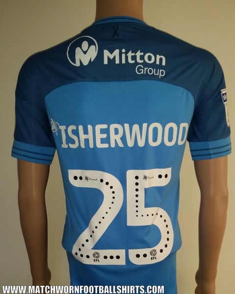 2018/19 BRADFORD CITY MATCH ISSUE AWAY SHIRT ISHERWOOD #25