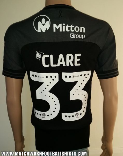 2018/19 BRADFORD CITY MATCH ISSUE THIRD SHIRT CLARE #33