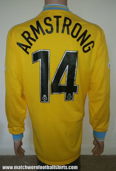 2002/03 SHEFFIELD WEDNESDAY MATCH WORN AWAY SHIRT ARMSTRONG #14