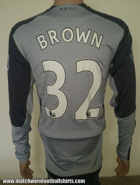 2009/10 BLACKBURN ROVERS MATCH ISSUE GOALKEEPERS SHIRT BROWN #32