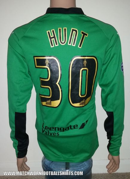 2014/15 CHESTERFIELD MATCH ISSUE GOALKEEPERS SHIRT HUNT #30