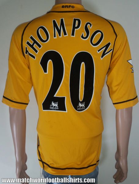 2003/04 BLACKBURN ROVERS MATCH WORN AWAY SHIRT DAVID THOMPSON #20