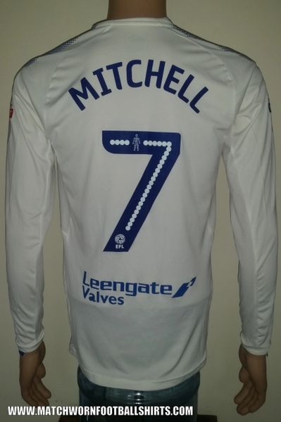 2017/18 CHESTERFIELD MATCH WORN AWAY SHIRT MITCHELL #7