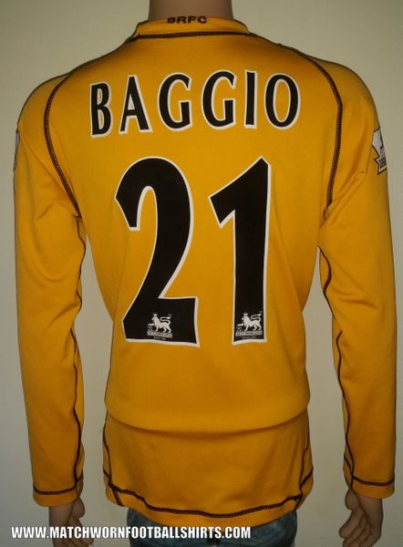 2003/04 BLACKBURN ROVERS MATCH WORN AWAY SHIRT BAGGIO #11