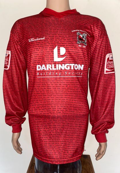 2008 DARLINGTON MATCH WORN SHIRT SHAUN REAY #24 125 Years Shirt