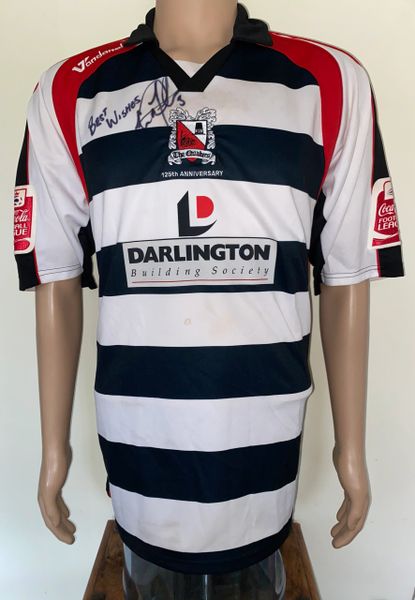 2008/09 DARLINGTON MATCH WORN HOME SHIRT (FORTUNE #3)