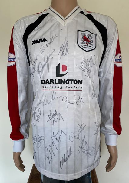 2002/03 DARLINGTON MATCH WORN HOME SHIRT BRUMWELL #2