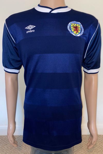 1985/86 SCOTLAND MATCH WORN HOME SHIRT #18