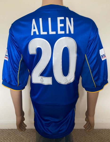 2000-02 PORTSMOUTH MATCH ISSUE HOME SHIRT ALLEN #20