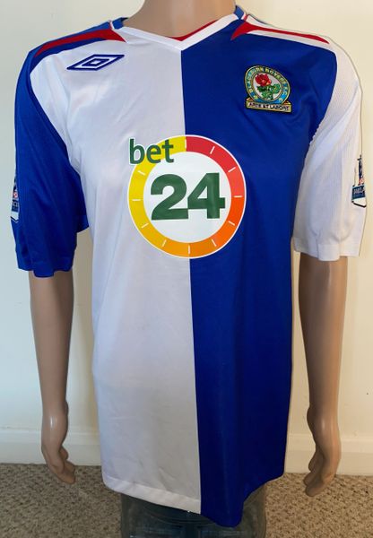 2007/08 BLACKBURN ROVERS MATCH WORN HOME SHIRT (SAMBA #4) | MATCH WORN ...