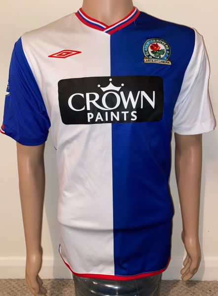 2009/10 BLACKBURN ROVERS MATCH WORN HOME SHIRT (DUNN #8)