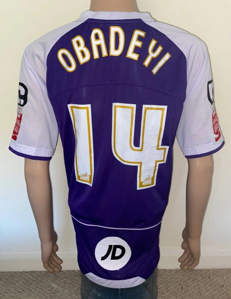 2009/10 ROCHDALE MATCH WORN AWAY SHIRT (OBADEYI #14)