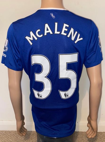 2015/16 EVERTON MATCH ISSUE UMBRO HOME SHIRT (McALENY 35)