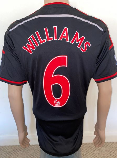 2014/15 SWANSEA CITY MATCH ISSUE AWAY SHIRT (WILLIAMS #6)