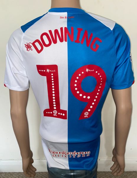 2019/20 BLACKBURN ROVERS MATCH WORN HOME SHIRT (DOWNING #19)